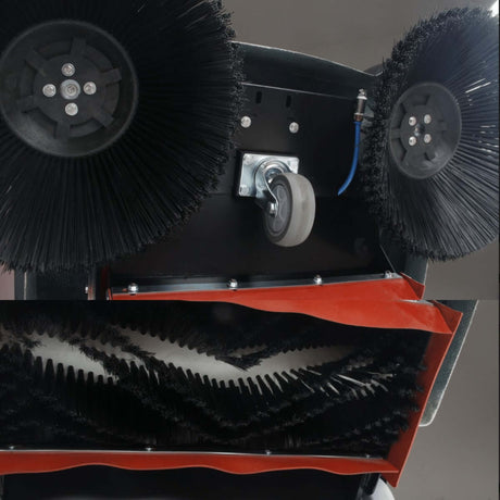 SM1050 41.3" Battery Powered Walk-behind Floor Sweeper with Water Sprinklers, Triple Brushes