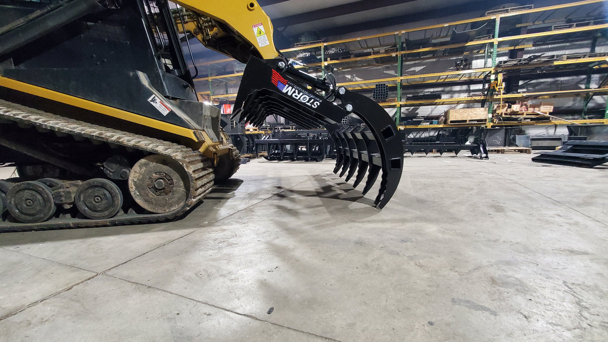 Glacier Attachments - Storm 72" HD Rake/Brush Grapple (2 Cylinder)