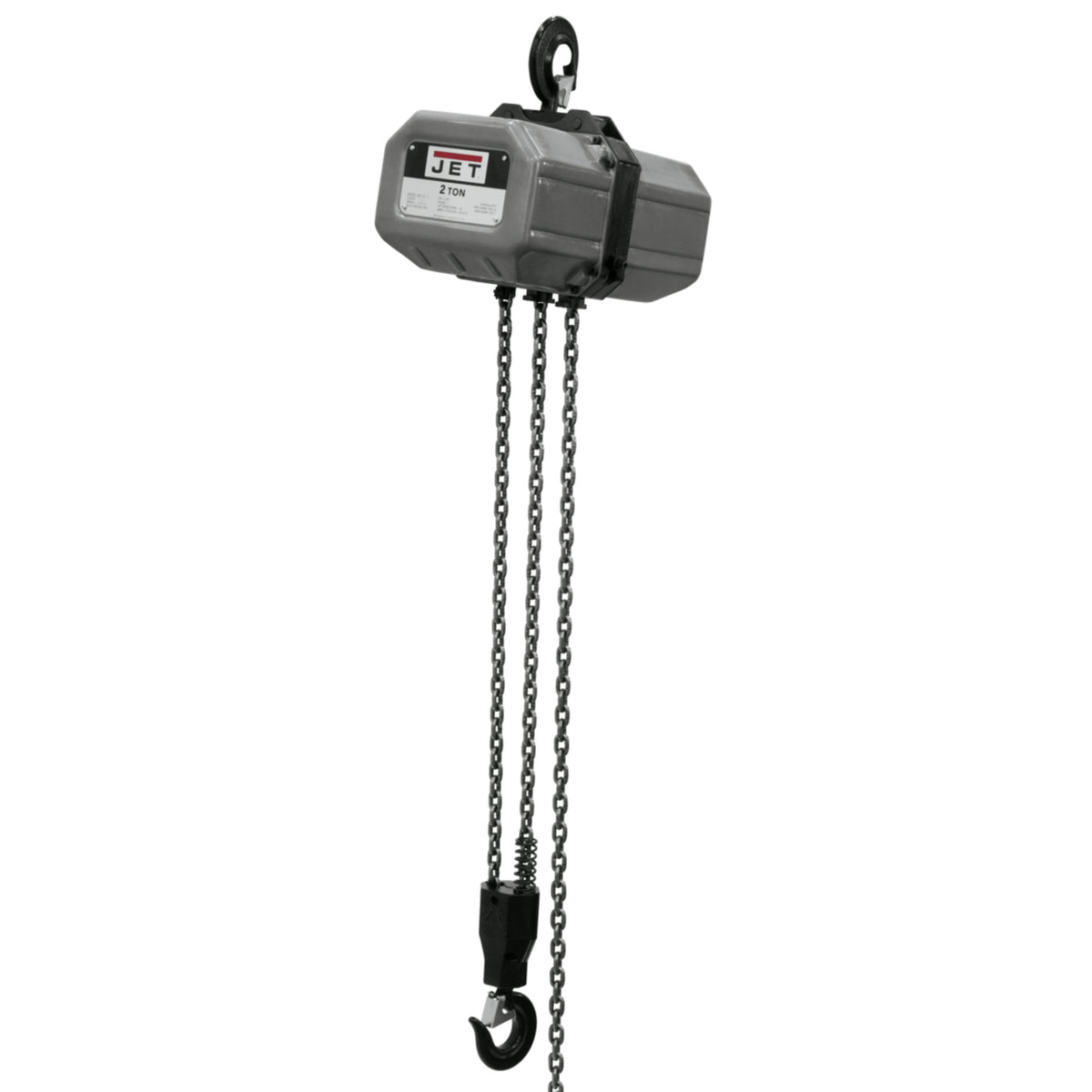 JET 2SS-1C-15 2-Ton Electric Chain Hoist, 1-Phase, 15' Lift