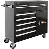 Homak H2Pro 41" Roller Cabinet — 6 Drawer, Black
