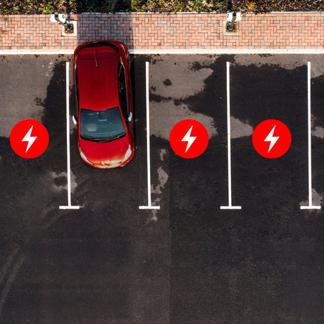 Newstripe Bolt Style Electric Vehicle (EV) Charging/Parking Stencil