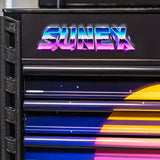 SUNEX 8057XTBKSYNTH Synth Retro 39" 6-Drawer Premium Service Cart, Black, 600 lb Capacity