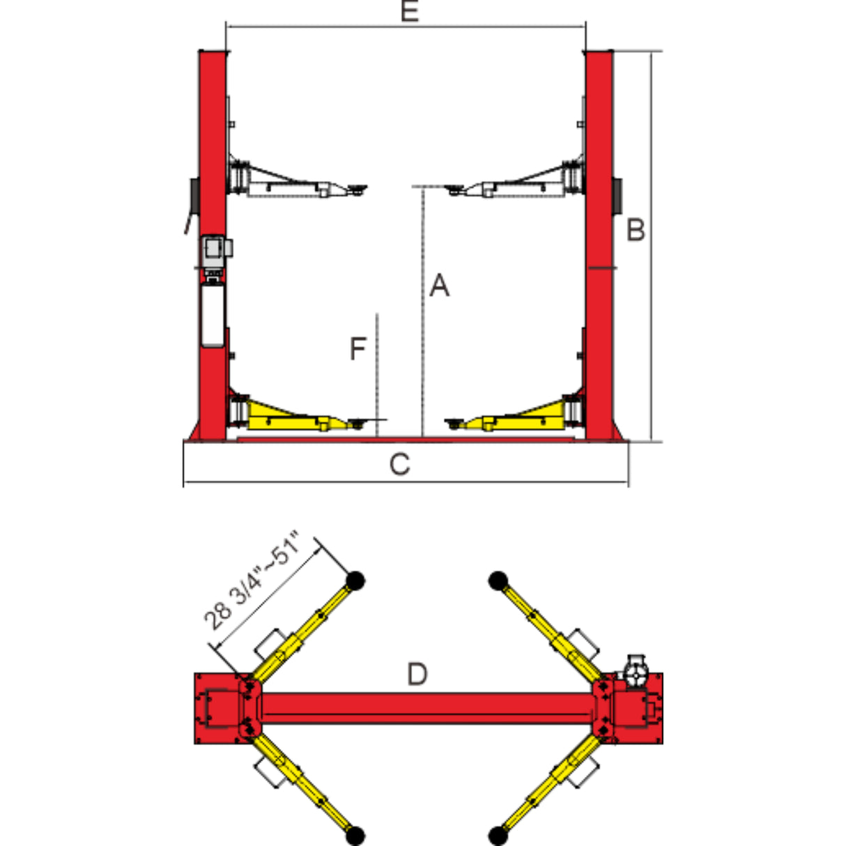 AMGO BP-10 Base Plate Two Post Lift 10,000 lb Car Hoist