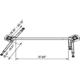 Fortisky FL-120AX Asymmetrical 2-Post Car Lift — 12,000 lb, Single-Point Lock Release