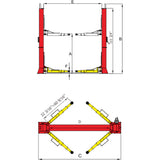 AMGO BP-12 Base Plate Two Post Lift 12,000 lb Car Hoist