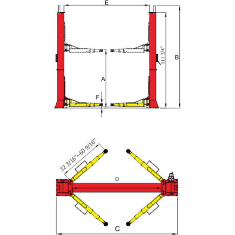 AMGO BP-12 Base Plate Two Post Lift 12,000 lb Car Hoist