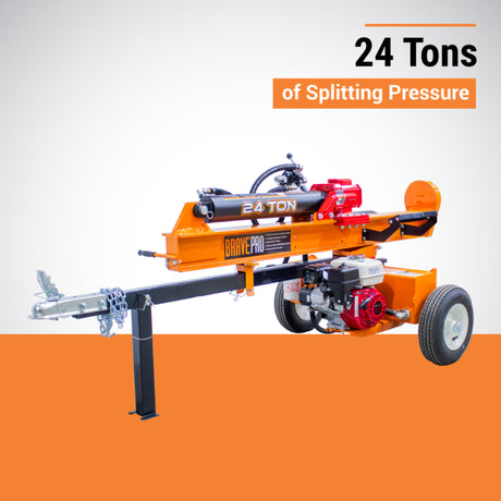 Brave Pro 24-Ton Log Splitter Honda GX160 Gas-Powered