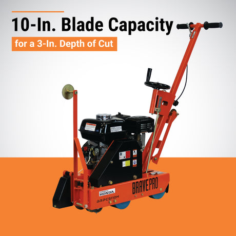 Brave Pro Green Concrete Saw Honda GX200 Gas Early-Entry