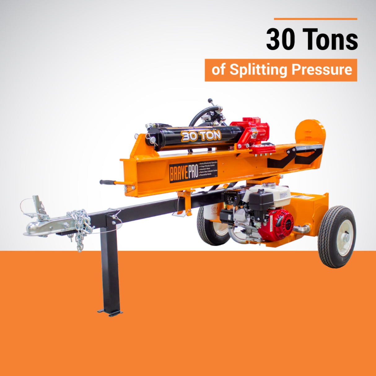 Brave 30-Ton Horizontal / Vertical Log Splitter Honda GX200 (VH1730GX)
