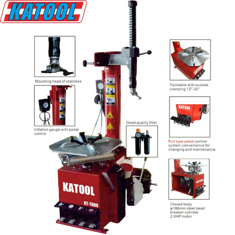 Katool KT-T800 Tire Changer & KT-B760 Wheel Balancer Combo