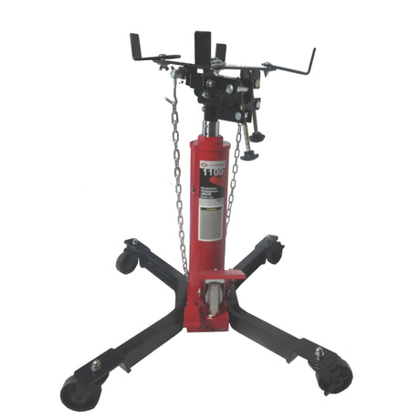 AFF 1,100-lb Manual Hydraulic Telescoping Transmission Jack with Adjustable Saddle