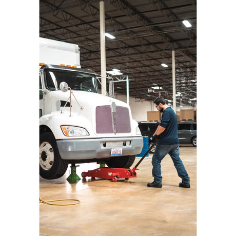 AFF 10-Ton Long-Chassis Manual Hydraulic Service Jack with Foot-Operated Pump