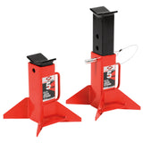 AFF 5-Ton Pin-Style Safety Stands, Pair with V-Shaped Saddles