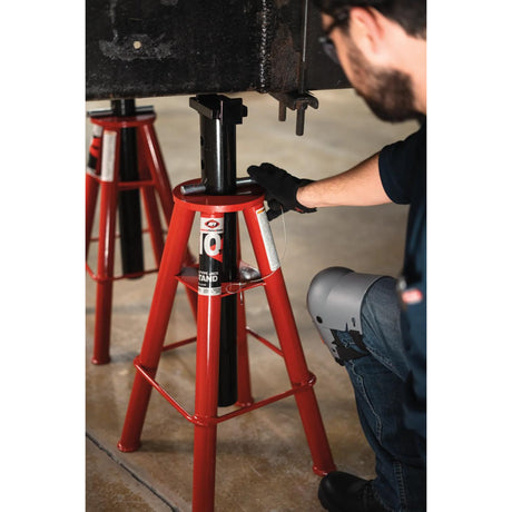 AFF 10-Ton Pin-Style Truck Jack Stand Set, Pair with Tethered Adjustment Pin