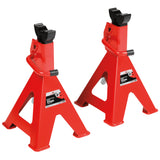 AFF 12-Ton Double-Locking Ratcheting Jack Stand Set, Pair with Locking Pins