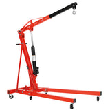 AFF 2-Ton Heavy-Duty Folding Engine Crane with 4-Position Telescopic Boom