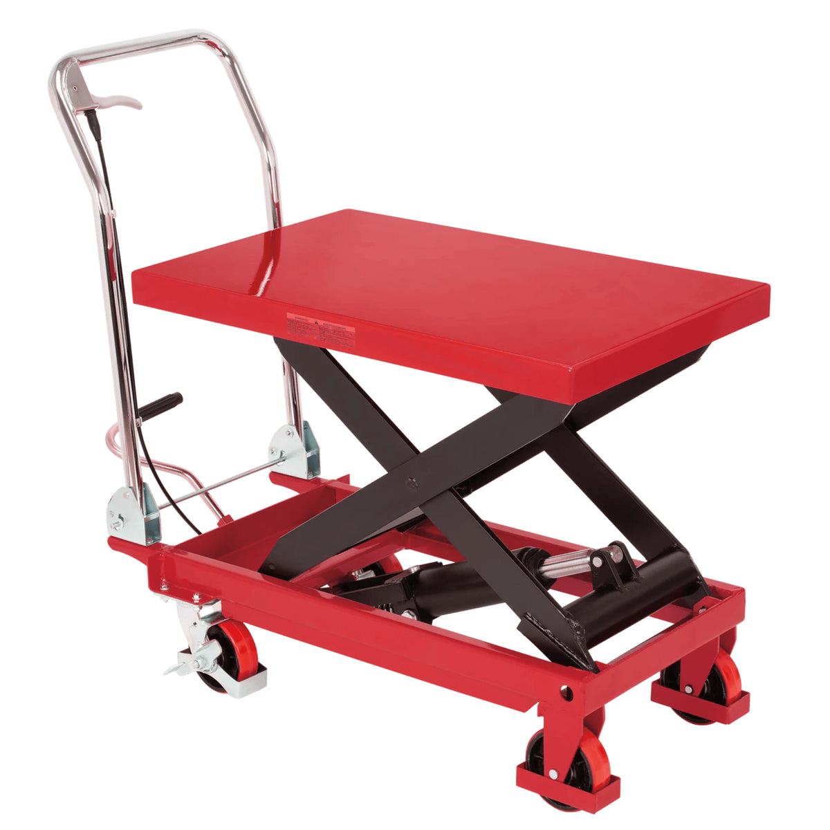 AFF 1,100-lb Hydraulic Scissor Table Cart, 11"-36" with Foot Pedal