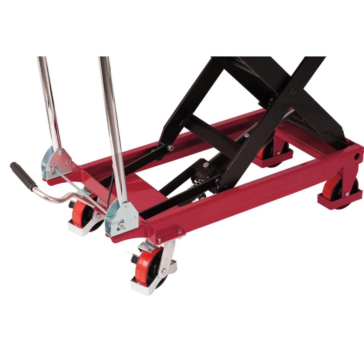 AFF 1,100-lb Hydraulic Scissor Table Cart, 11"-36" with Foot Pedal