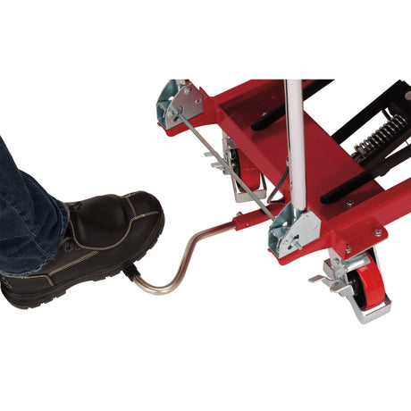 AFF 1,100-lb Hydraulic Scissor Table Cart, 11"-36" with Foot Pedal