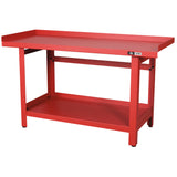 AFF 61" x 25" Heavy-Gauge Steel Workbench with Storage Shelf, 1,300-lb Capacity