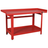 AFF 61" x 25" Heavy-Gauge Steel Workbench with Storage Shelf, 1,300-lb Capacity