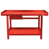 AFF 61" x 31" Heavy-Gauge Steel Workbench with Drawer & Shelf, 1,300-lb Capacity