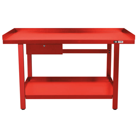 AFF 61" x 31" Heavy-Gauge Steel Workbench with Drawer & Shelf, 1,300-lb Capacity