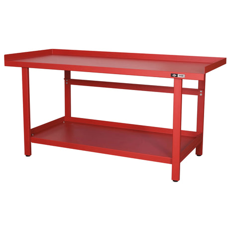 AFF 72" x 31" Heavy-Gauge Steel Workbench with Storage Shelf, 1,300-lb Capacity