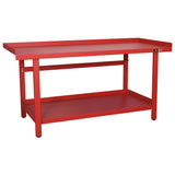 AFF 72" x 31" Heavy-Gauge Steel Workbench with Storage Shelf, 1,300-lb Capacity