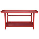 AFF 72" x 31" Heavy-Gauge Steel Workbench with Storage Shelf, 1,300-lb Capacity