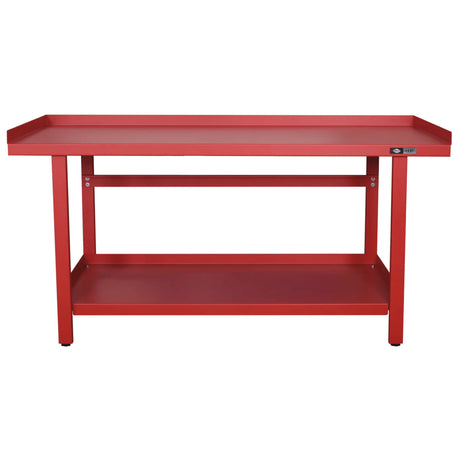 AFF 72" x 31" Heavy-Gauge Steel Workbench with Storage Shelf, 1,300-lb Capacity