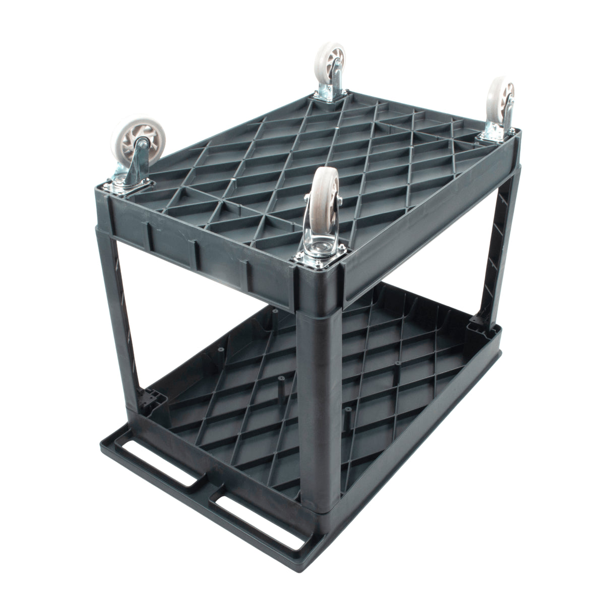 Sunmax SC2500DP Heavy-Duty Utility Cart with Flat Top Shelf – 2-Tier Rolling Service Cart