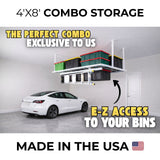 E-Z Garage Storage 4'X8' Heavy-Duty Pro Combo