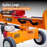 Brave 30-Ton Horizontal / Vertical Log Splitter Honda GX200 (VH1730GX)
