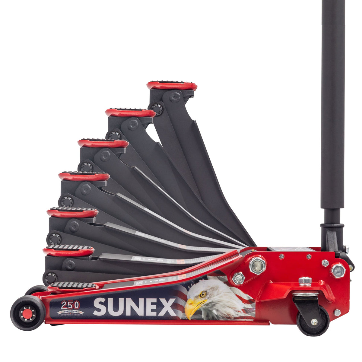 SUNEX 6603SJ250 American Eagle 250th Anniversary 3-Ton Steel Low Profile Floor Jack