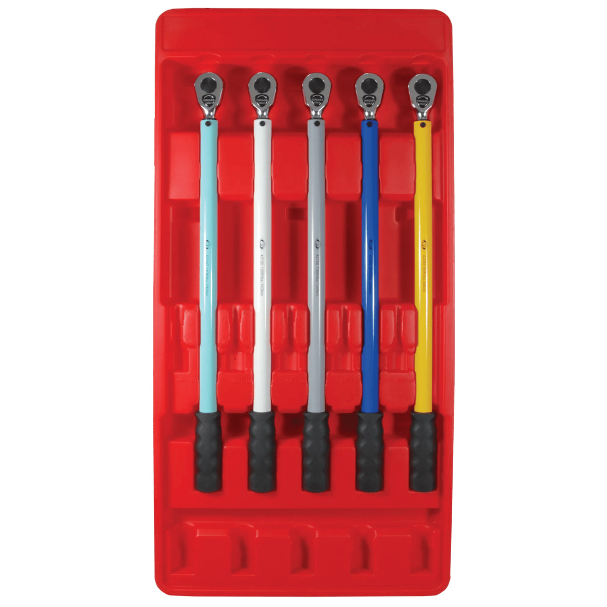 AFF 5-Pc 1/2" Drive Preset Torque Wrench Set, 65 to 140 ft-lb Color Coded