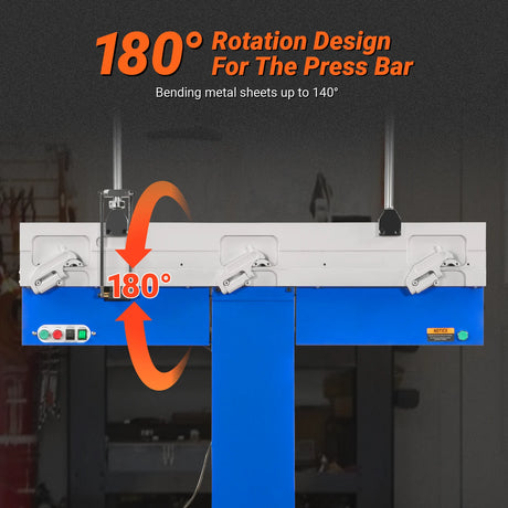 MechMaxx 48" Industrial Magnetic Pan & Box Brake, 16 Gauge Mild Steel