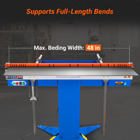 MechMaxx 48" Industrial Magnetic Pan & Box Brake, 16 Gauge Mild Steel