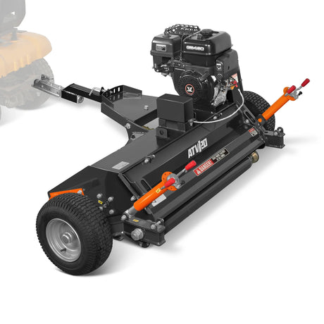 MechMaxx 48" Tow-Behind ATV Offset Flail Mower, 15HP 459cc Gas, ATV120