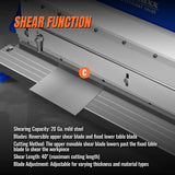 MechMaxx 40" 3-in-1 Brake, Shear & Slip Roll, 20 Gauge Mild Steel
