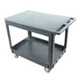 Sunmax SC2500DP Heavy-Duty Utility Cart with Flat Top Shelf – 2-Tier Rolling Service Cart