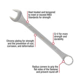 SUNEX 10-Piece SAE Raised Panel Jumbo Combination Wrench Set