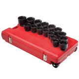 SUNEX 1" Drive SAE 6-Point Standard Impact Socket Set, 16-Piece