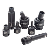 SUNEX 80-Piece 3/8" Drive SAE & Metric Master Impact Socket Set, Standard/Deep/Universal