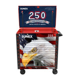 SUNEX American Eagle 250th 39" 6-Drawer Premium Service Cart, 600 lb