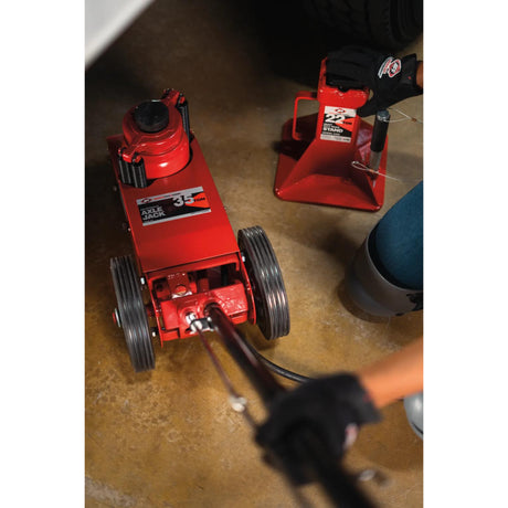 AFF 35-Ton Single-Stage Air/Hydraulic Axle Jack with Self-Retracting Return