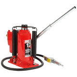 AFF 12-Ton Air-Assist Bottle Jack with Machine-Hardened Steel Saddle