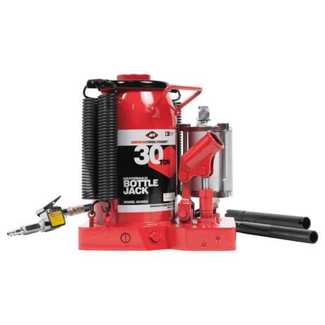 AFF 30-Ton Super-Duty Air-Assist Bottle Jack with Shielded Release Screw