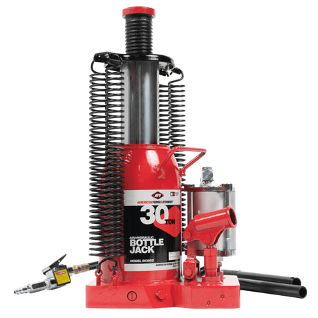 AFF 30-Ton Super-Duty Air-Assist Bottle Jack with Shielded Release Screw