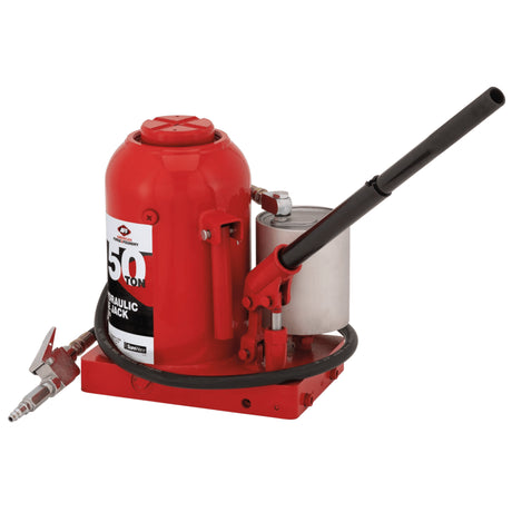 AFF 50-Ton Super-Duty Air Assist Bottle Jack with Shielded Release Screw
